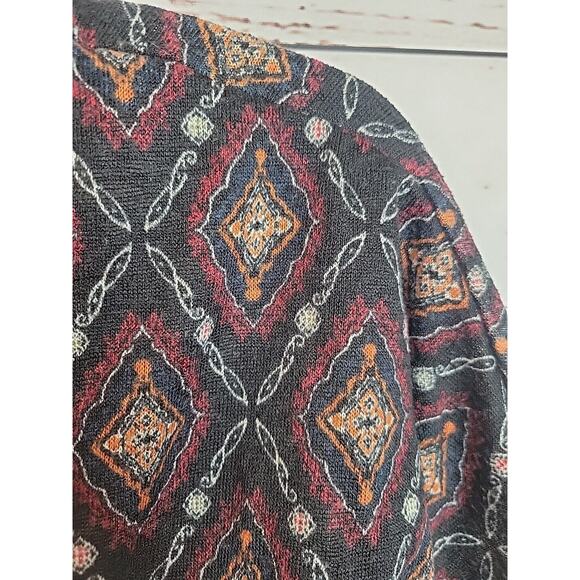 Torrid Black Argyle Print Open Front Short Sleeve Cardigan Womens Sz 1X - Picture 7 of 9